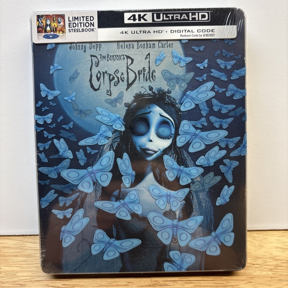 TIM BURTON'S CORPSE BRIDE LIMITED EDITION STEELBOOK 4K ULTRA HD NEW! SEALED!